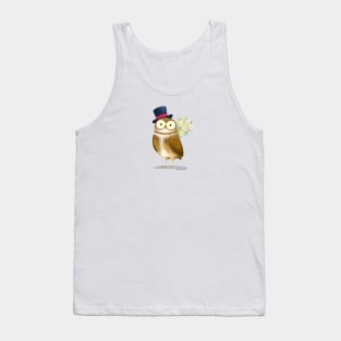 Burrowing Owl with flowers Tank Top